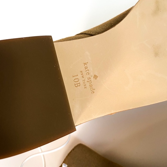 NEW Kate Spade Suede Leather Ankle Boots Booties Camel Carmel  Women's Size 10 - Picture 10 of 13